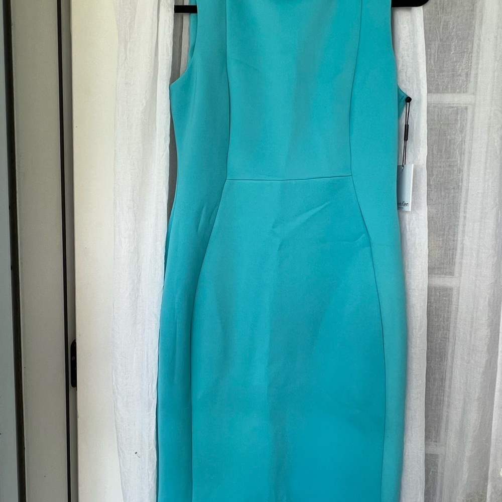 Calvin Klein turquoise dress